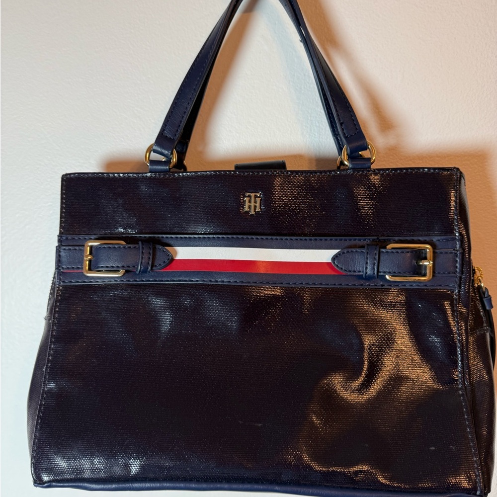 Tommy‎ Hilfiger Navy and Red Satchel - Picture 2 of 10